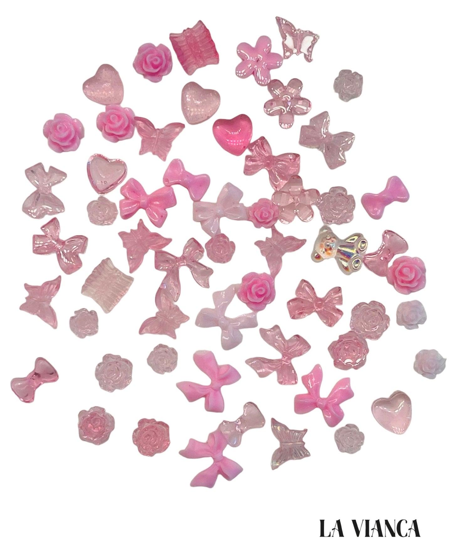 PINKY Assorted Pink Nail Charms