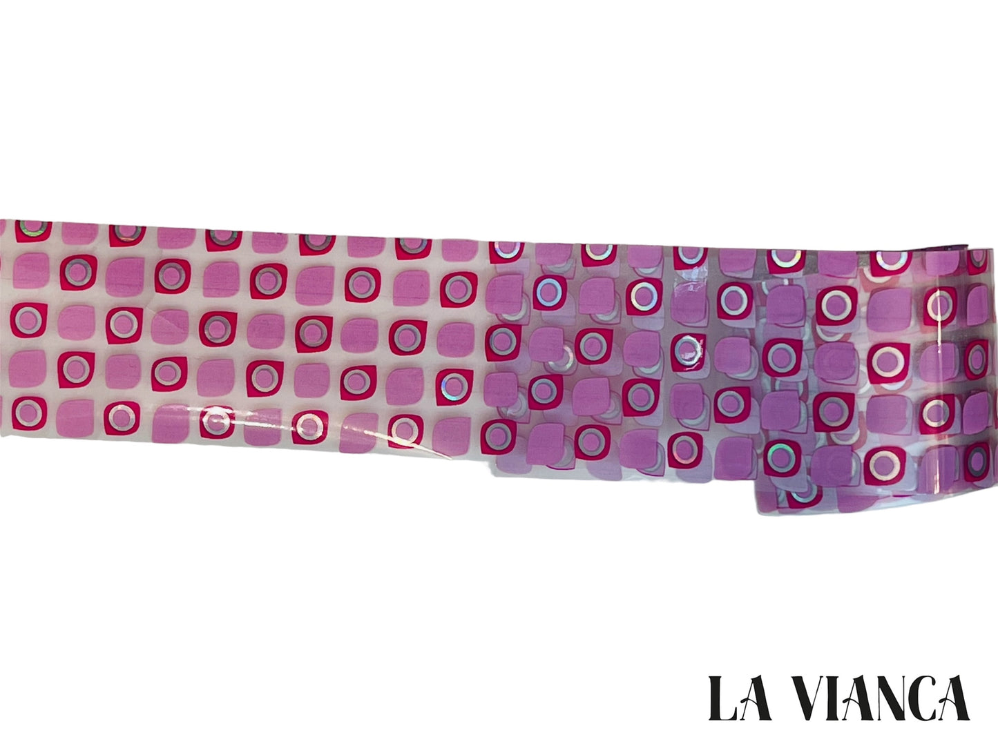 PINK WAVES Nail Foil Transfer