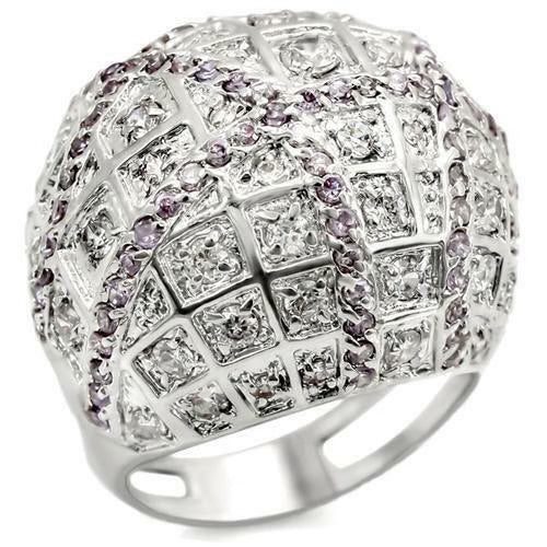 DOME CZ CUBIC ZIRCONIA PAVE COCKTAIL RING