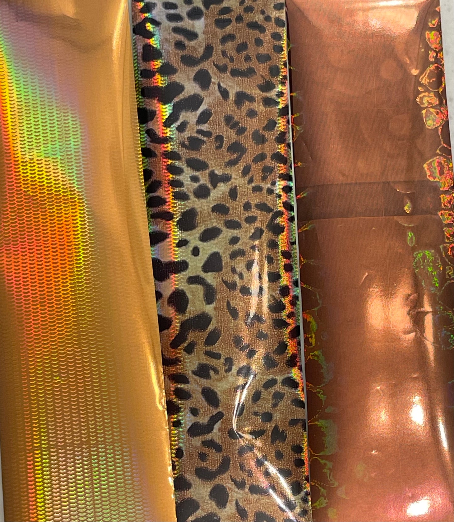 WILD 3 piece Bronze/Gold Animal Print Nail Foil Transfer