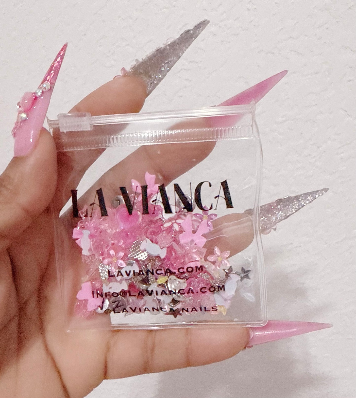 THE PINKS Resin Kawaii Assorted Mix Bows, Flowers, Silver Hearts & More