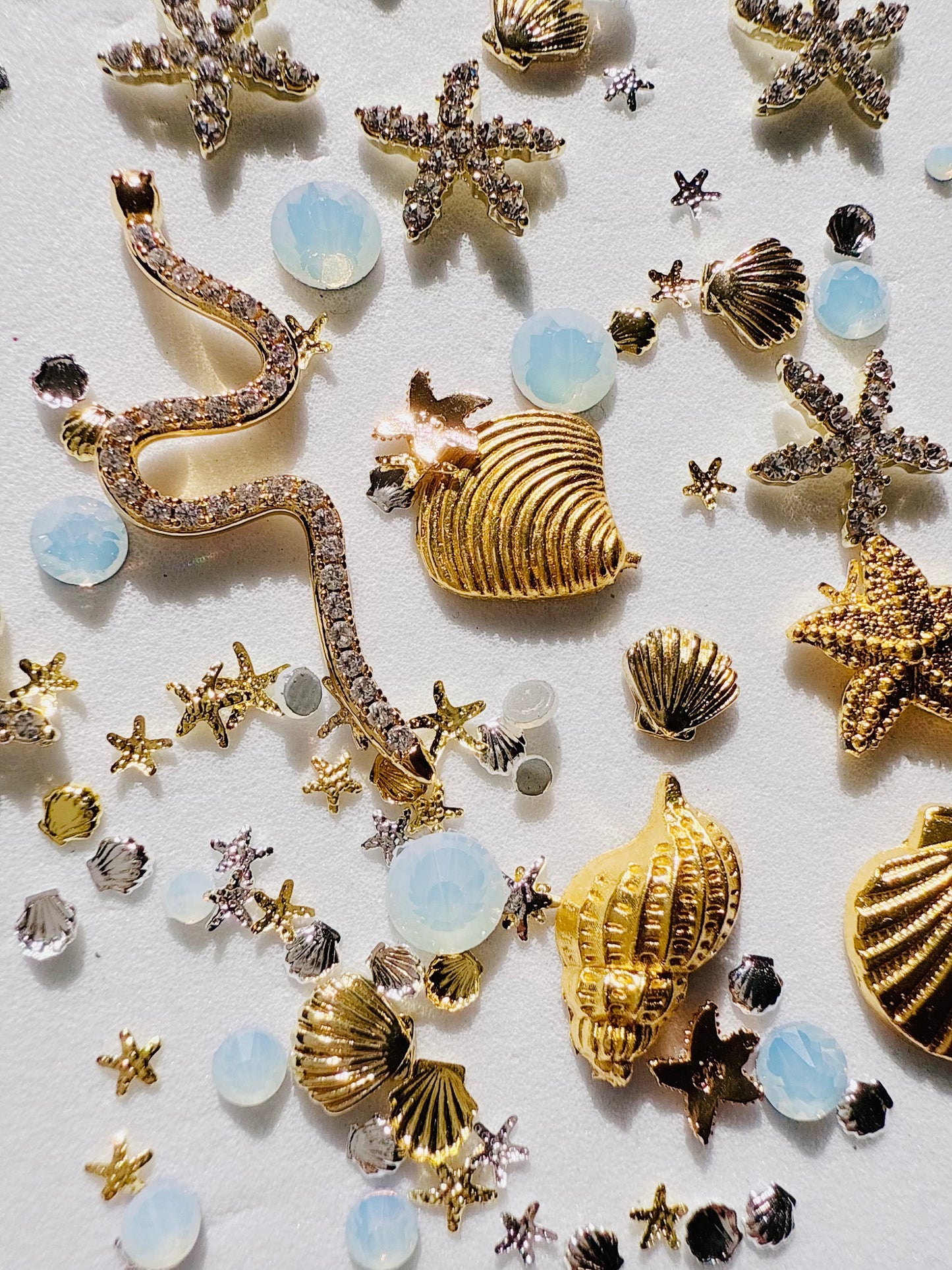OCEAN VIBES Seashell Mixed Nail Charms