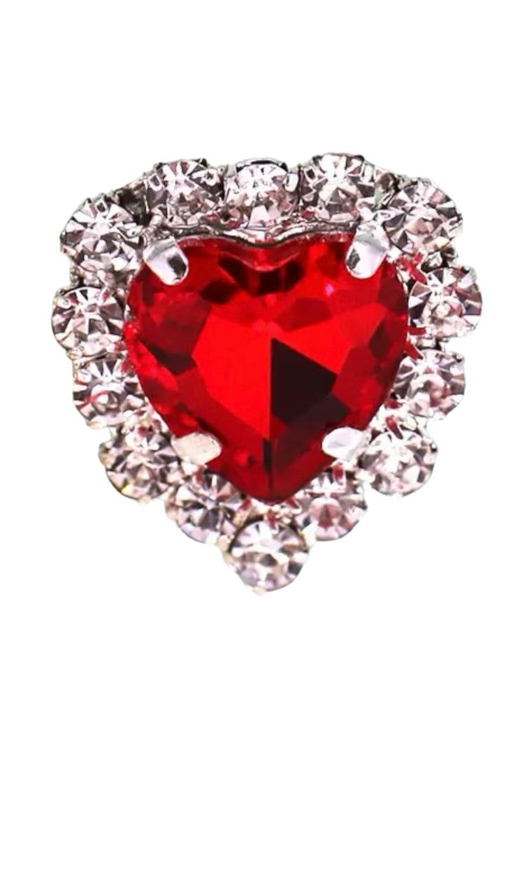 I HEART Rhinestone Nail Charms
