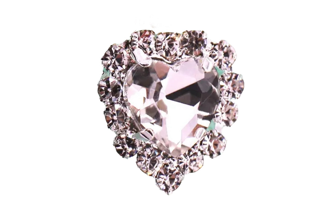 I HEART Rhinestone Nail Charms