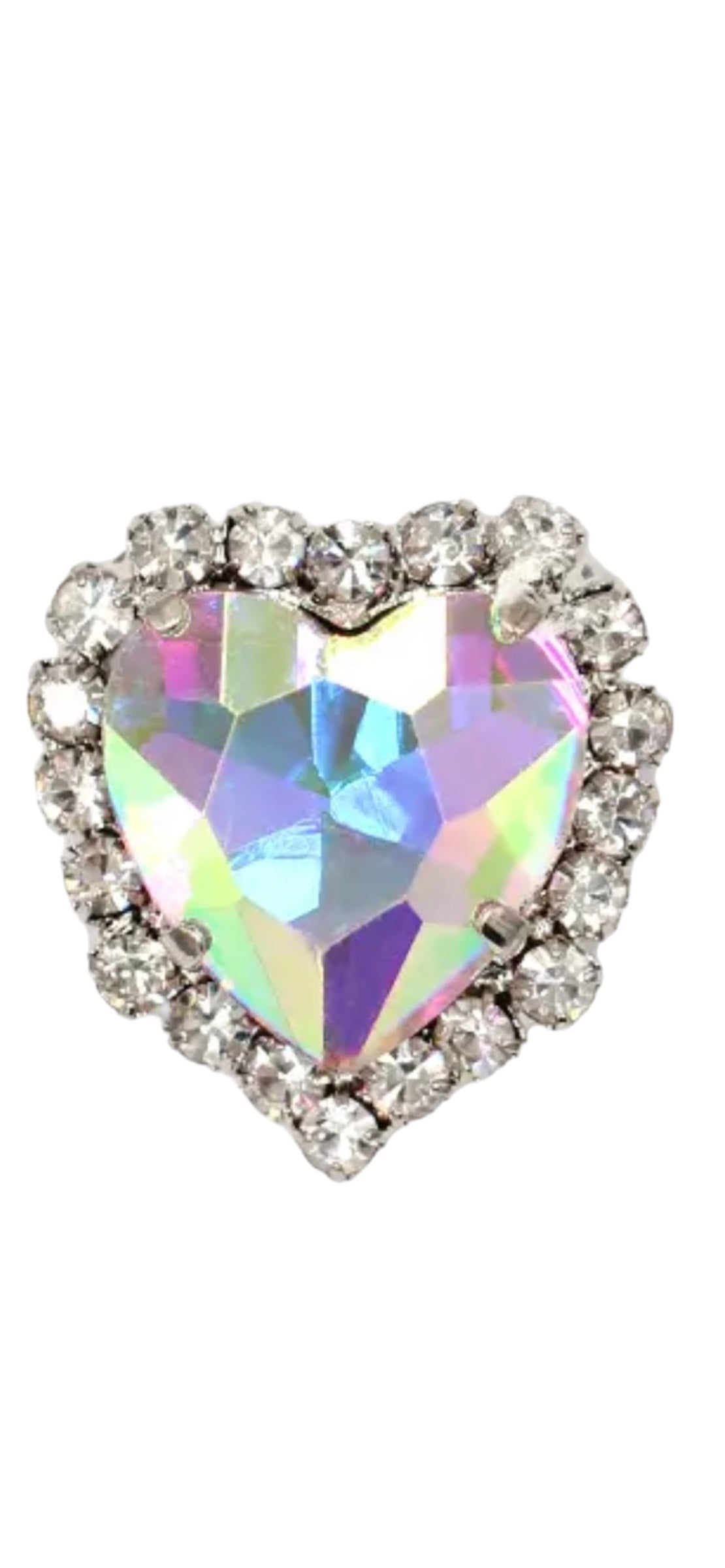 I HEART Rhinestone Nail Charms