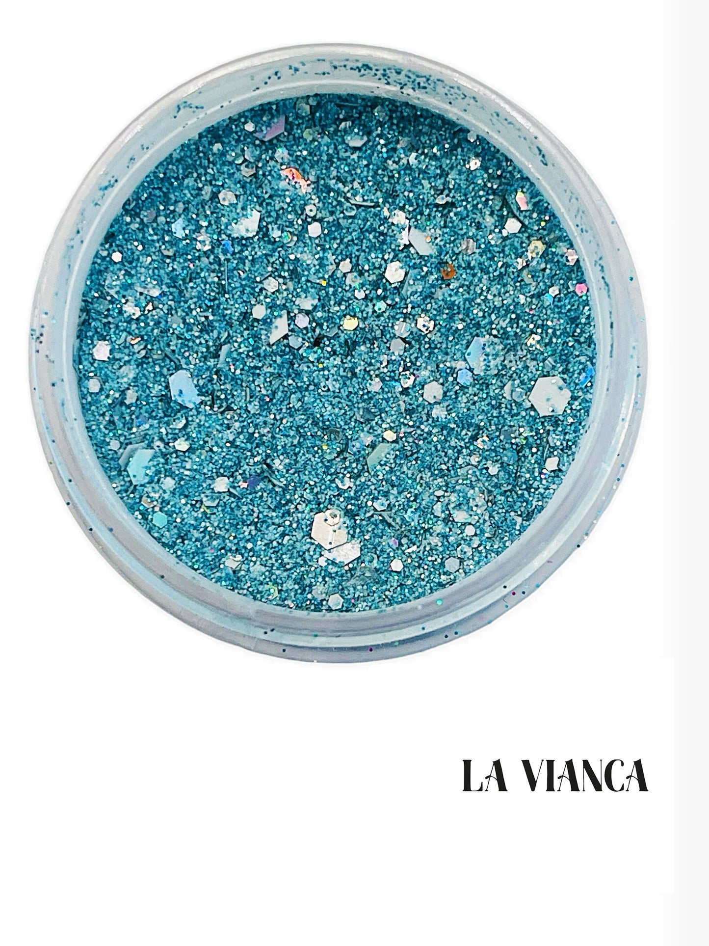 Miami Blue Glitter Acrylic Nail Powder