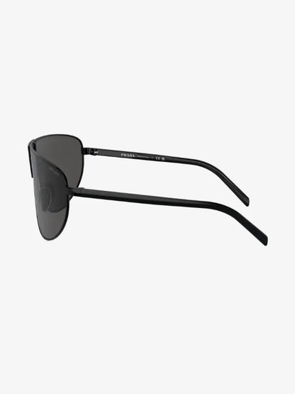 Prada PR 69ZS Black/Dark Grey (1AB5S0) Logo Shield Sunglasses