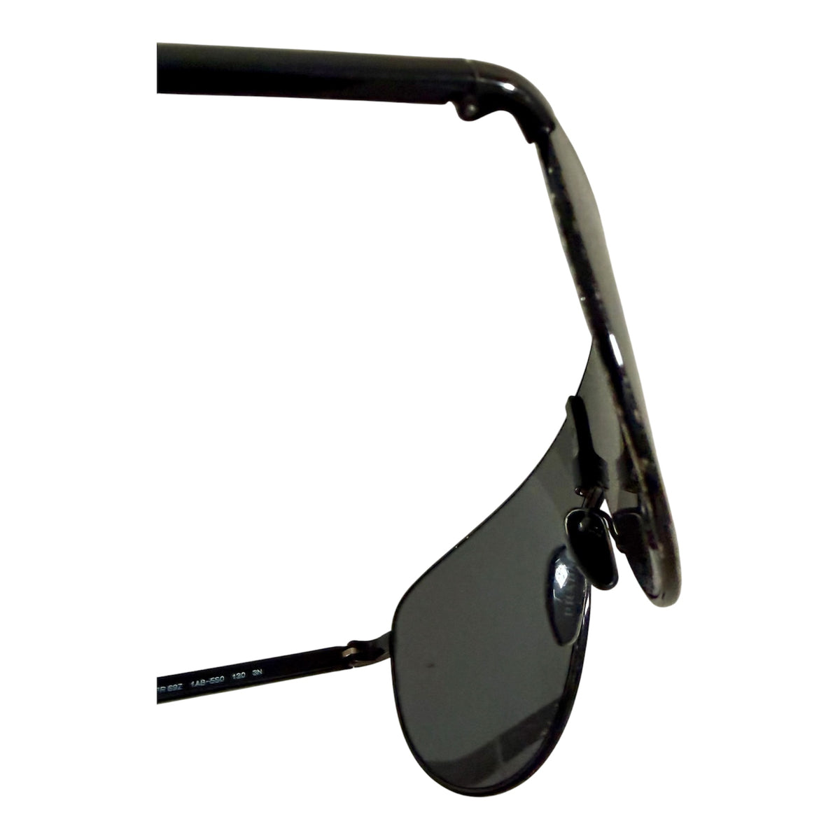 Prada PR 69ZS Black/Dark Grey (1AB5S0) Logo Shield Sunglasses