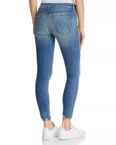 MOTHER The Ankle Chew Destructed Cropped Skinny JEANS Mums the Word Size 27