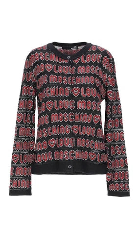 Moschino Love Lettered Logo Cardigan Sz XS