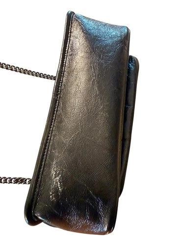 Saint Laurent YSL Niki Medium Black Vintage Leather Crossbody Bag