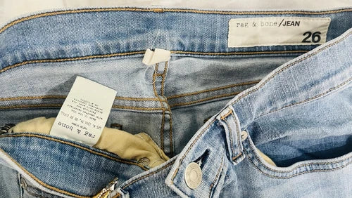 Rag & Bone Wiley Cropped Light Skinny Jeans Sz 26