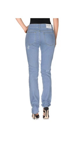 Filles A Papa Gold Sequin Denim Jeans Sz M
