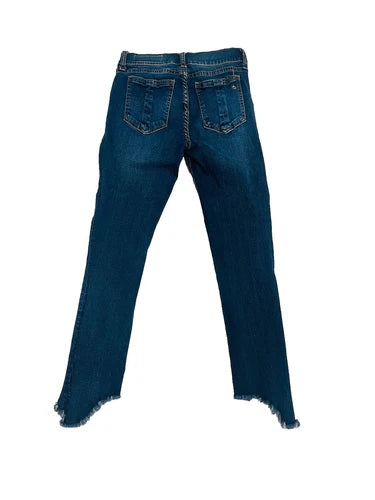 Rag & Bone Cropped Frayed Dark Skinny Jeans Sz 26