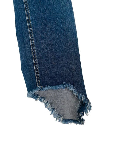 Rag & Bone Cropped Frayed Dark Skinny Jeans Sz 26