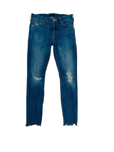 MOTHER The Ankle Chew Destructed Cropped Skinny JEANS Mums the Word Size 27