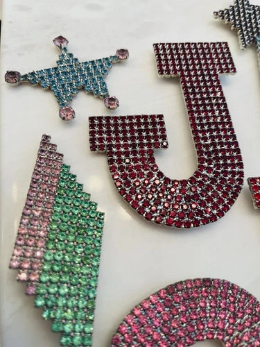 Dorothy Bauer Vintage Rhinestone Letter Dragonfly Star Shapes Brooch Pin Lot