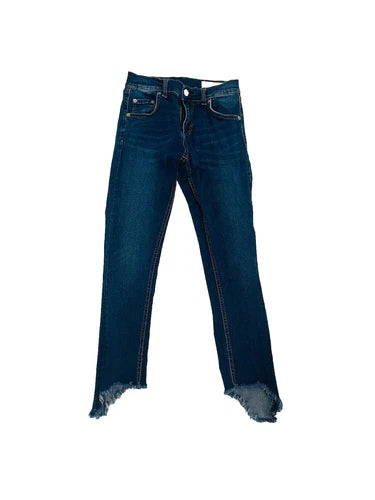 Rag & Bone Cropped Frayed Dark Skinny Jeans Sz 26