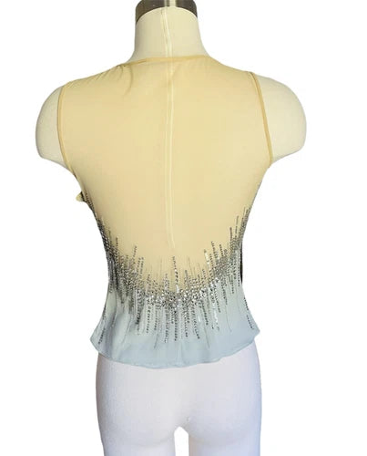 GAI MATTIOLO Crystal Silk Top Sz Small