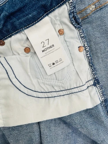 MOTHER The Ankle Chew Destructed Cropped Skinny JEANS Mums the Word Size 27