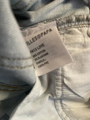 Filles A Papa Gold Sequin Denim Jeans Sz M
