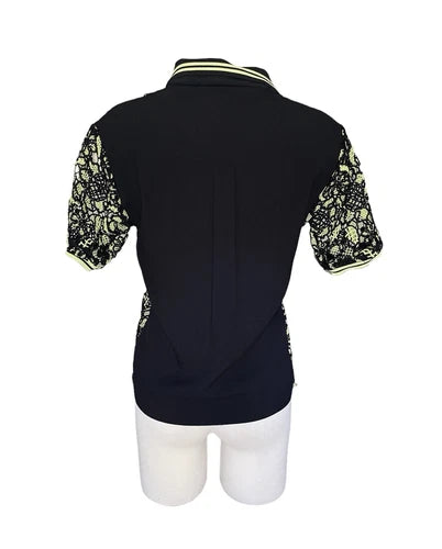 MSGM Lace Polo Shirt Top Sz Sm