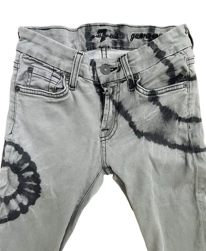 7 Seven For All Mankind Gwenevere Skinny Vintage Tie Dye Gray Jeans Sz 26