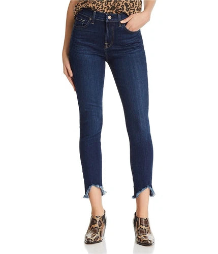 Rag & Bone Cropped Frayed Dark Skinny Jeans Sz 26