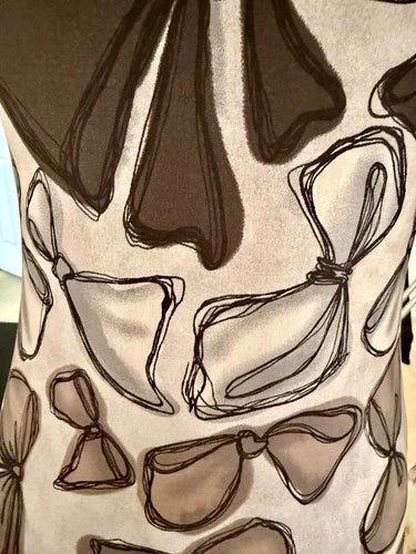 PAOLA FRANI Bow Print Black/white Pullover Sz 42