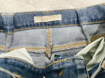 AMEN BLUE EMBELLISHED SKINNY JEANS Sz 40