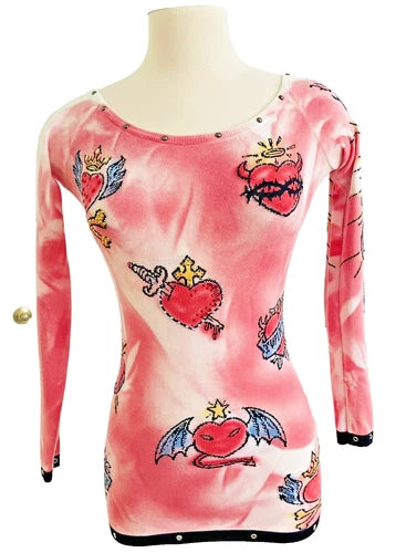 Twin Set Simona Barbieri Pink Embellished Sweater Sz Sm
