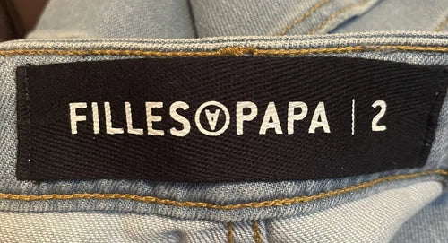 Filles A Papa Gold Sequin Denim Jeans Sz M