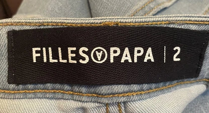 Filles A Papa Gold Sequin Denim Jeans Sz M